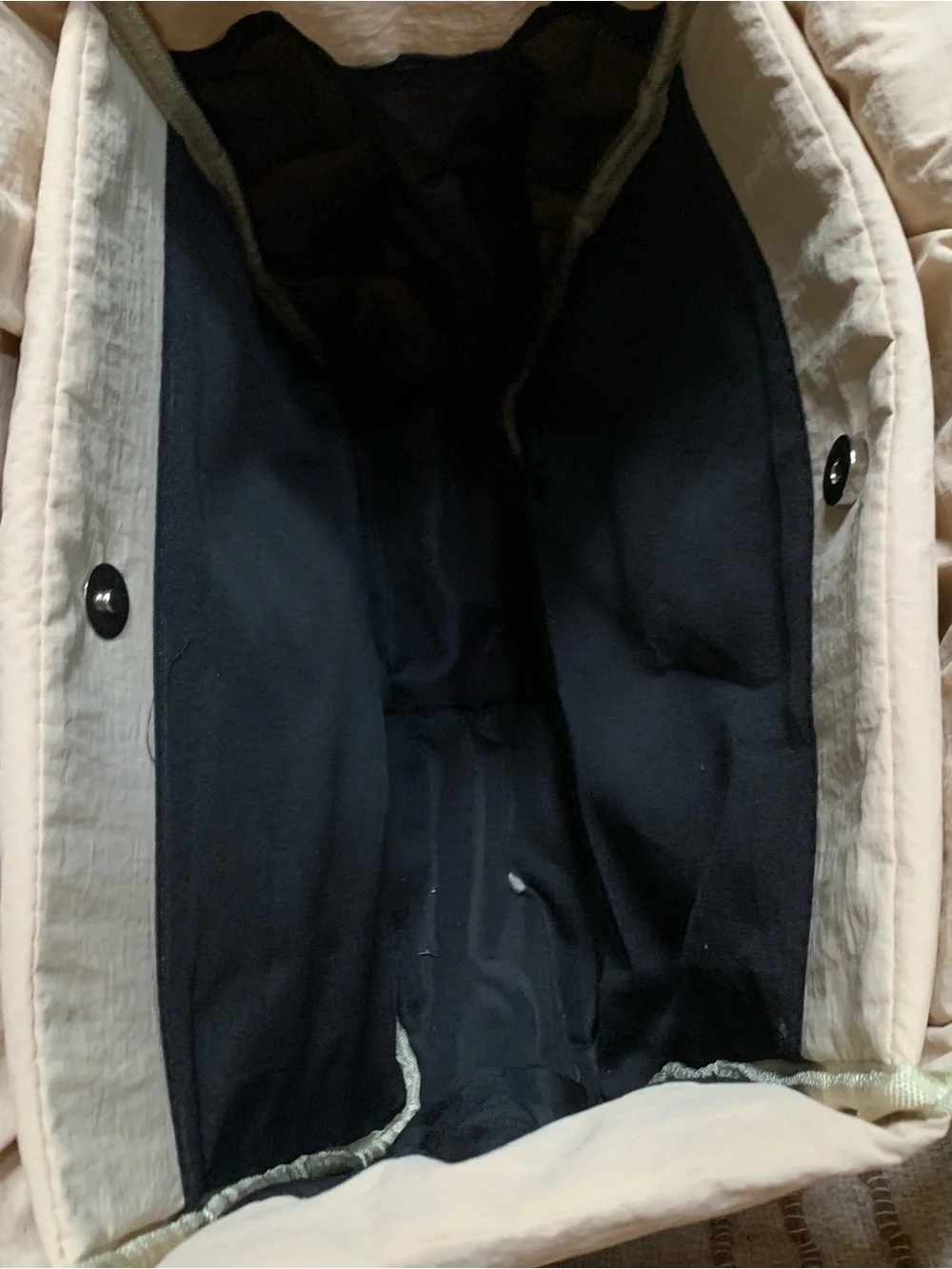 Beige Puffer Tote Bag 18” x 13”